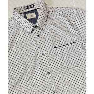 7 DIAMONDS - Men's 4 Way Stretch Short Sleeve Button Shirt - Size X-Large XL